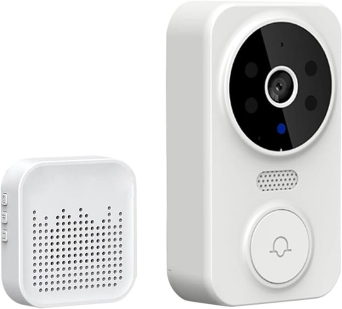 Videodeurbel Wifi - Slimme Camera - Huisbeveiliging - Tweeweg-intercom - 1080P HD - Wit