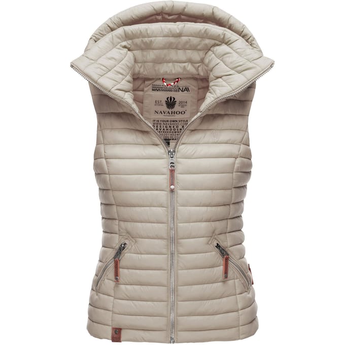 Navahoo Dames Gewatteerde Bodywarmer Shadaa – Lichte Weste met Afneembare Capuchon