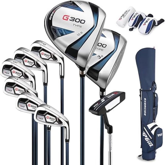 Complete golfclubset voor heren met Titanium Driver en hoge vergevingsputter