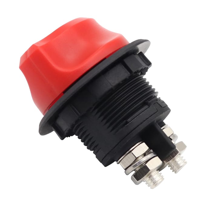 Accuschakelaar 150A 32V Accu-ontkoppeling Master-stroomonderbreker voor campers, ATV's, auto's, boten rood