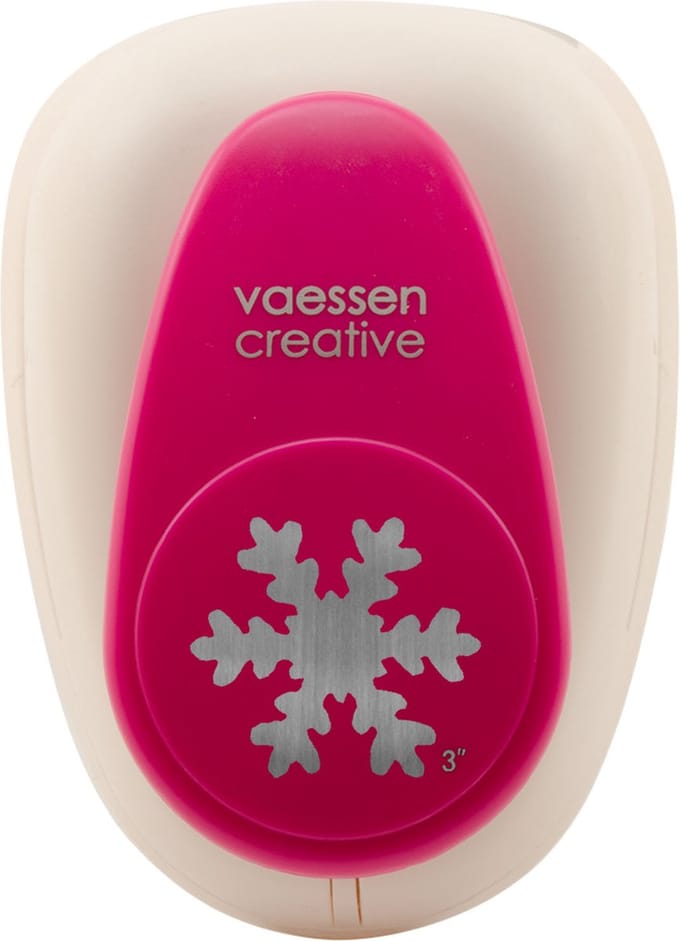Vaessen Creative Pons - Figuurpons - Sneeuwvlok - 6,5 x 7,5 cm