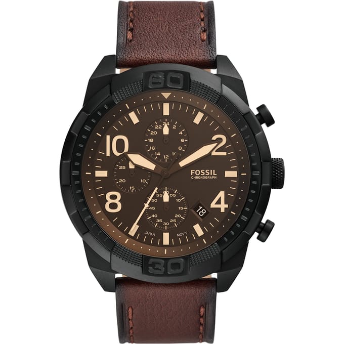 Fossil Bronson FS5875 Herenhorloge 50 mm - Zwart