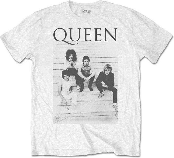 Queen - Stairs Heren T-shirt - M - Wit