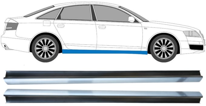 Reparatie dorpel voor Audi A6 C6 2004-2010 / Links + Rechts / Set