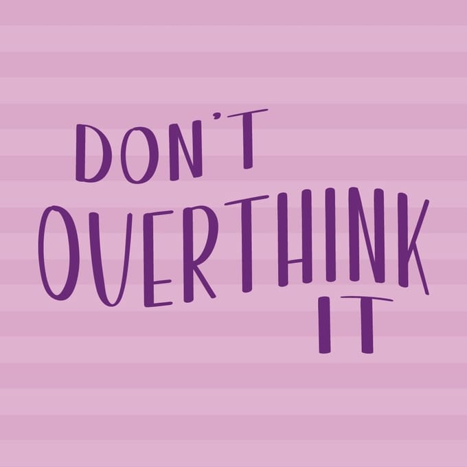 HomeBound by KY | Tegeltje - Don't overthink it | tegeltje | 10,5x10,5x0,5cm