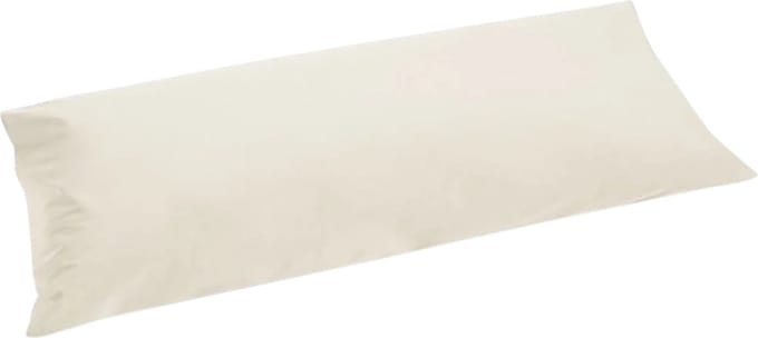 Yumeko kussensloop percal katoen wit zand 40x80 - Bio, eco & fairtrade - 1 stuk