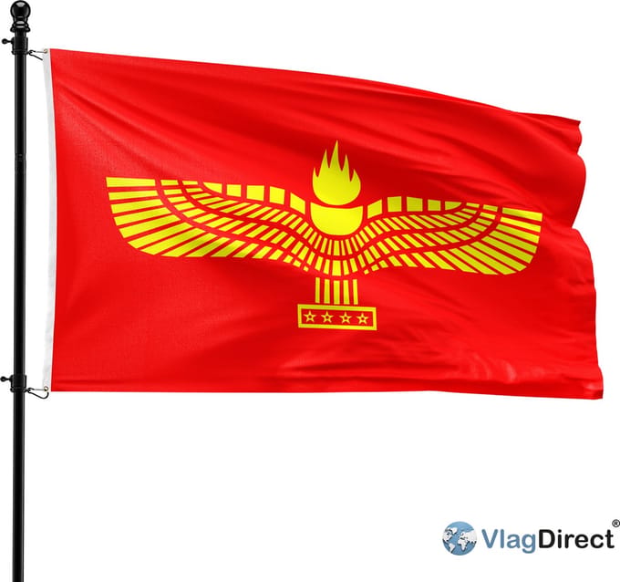 VlagDirect - Aramese vlag - Suryoyo vlag - 90 x 150 cm.