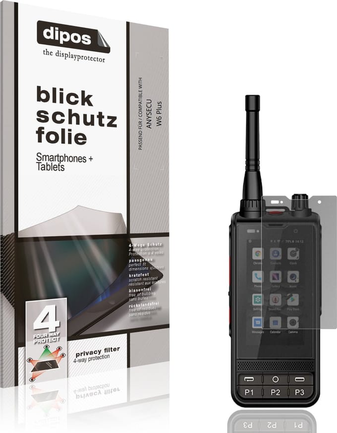 dipos – Matte Privacy Screenprotector geschikt voor ANYSECU W6 Plus | Anti-Spy Beschermfolie
