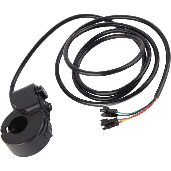 Elektrische Fiets Duimgas Fiets Snelheidsregelaar Gaspedaal Ombouwonderdeel voor Elektrische Fiets Driewieler black