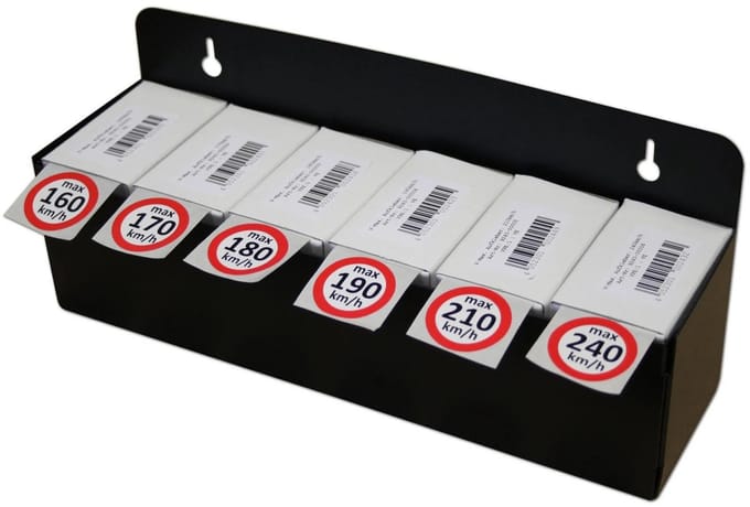 Snelheidssticker Starterset compleet voor winterbanden (incl wanddispenser)