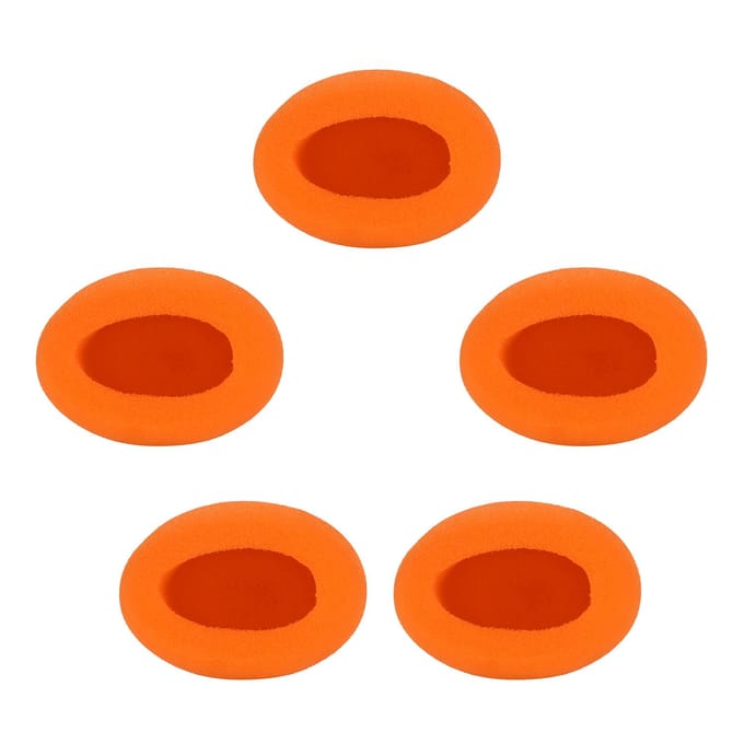 5 stuks handmicrofoon windschermen microfoonschuimhoezen compatibel met oranje