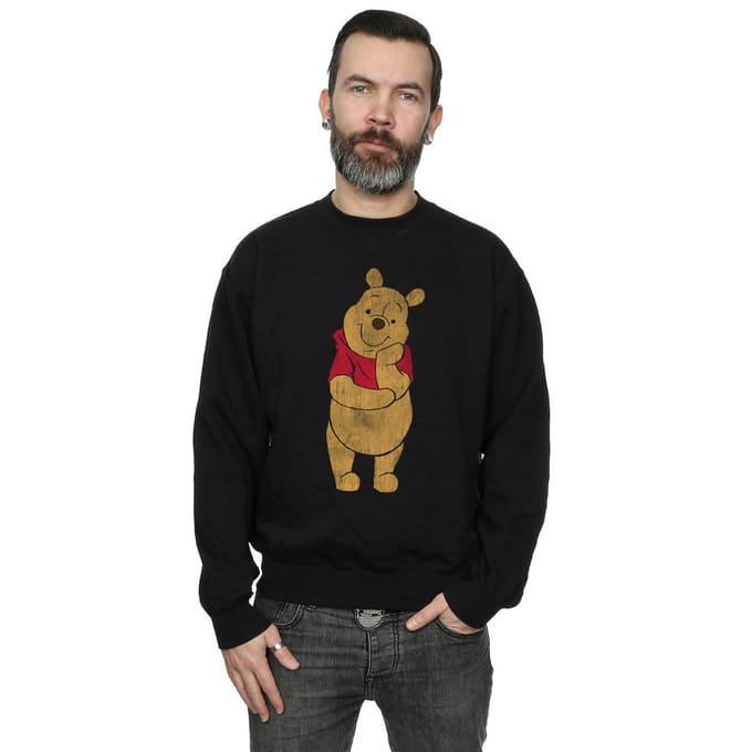 Disney Heren Winnie De Poeh Klassiek Poeh Sweatshirt (Zwart)
