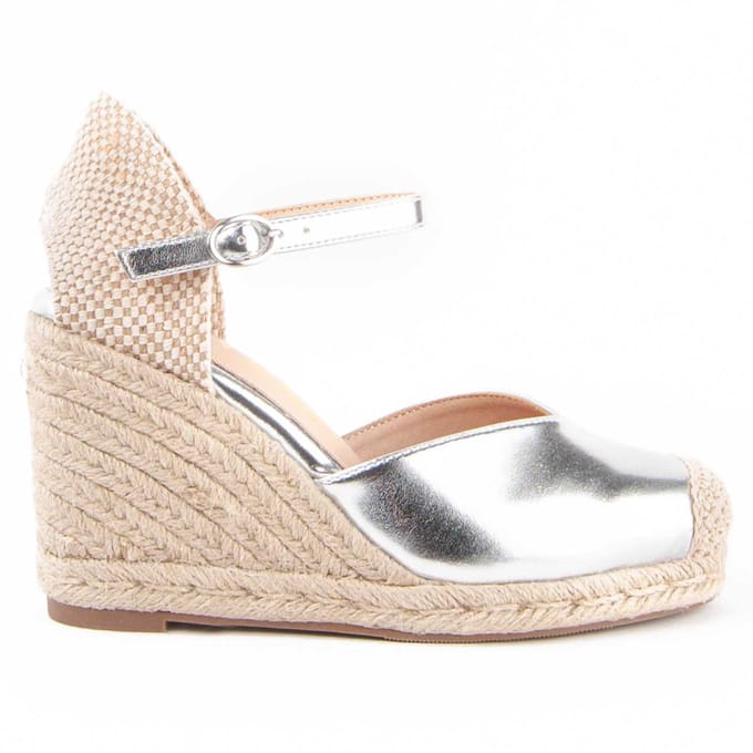 Montevita Espadrilles Met Sleehak Balenci4 Zilver