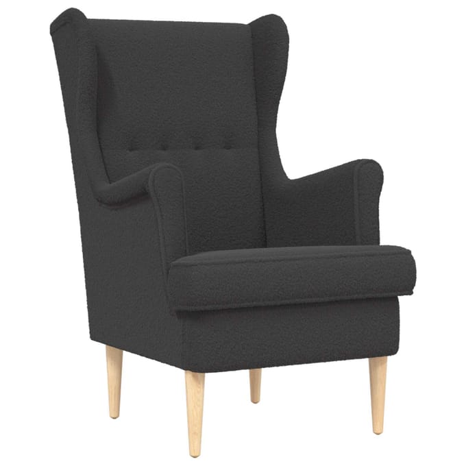 vidaXL - Fauteuil - Donkergrijs - Bouclé