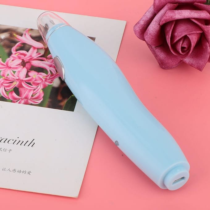 Gomme électrique rechargeable USB pratique avec 16 recharges de remplacement (Rose) blanc