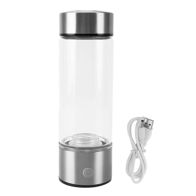 Waterstofwaterfles 450ml SPE PEM Technologie 1300 tot 1600ppb Draagbaar Water Rijk aan Waterstof L white