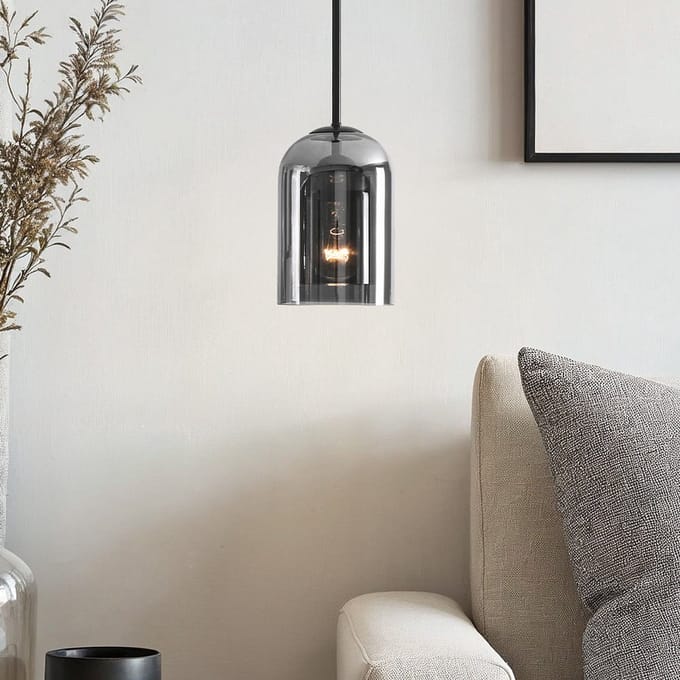 LumenXL Hanglamp Topel stolpvorm - rookglas