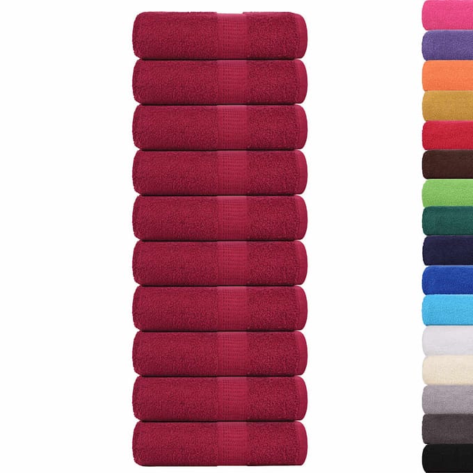 vidaXL - Gastendoekjes - FROGN - 10 - st - 30x50 - cm - 360 - g/m² - bordeaux