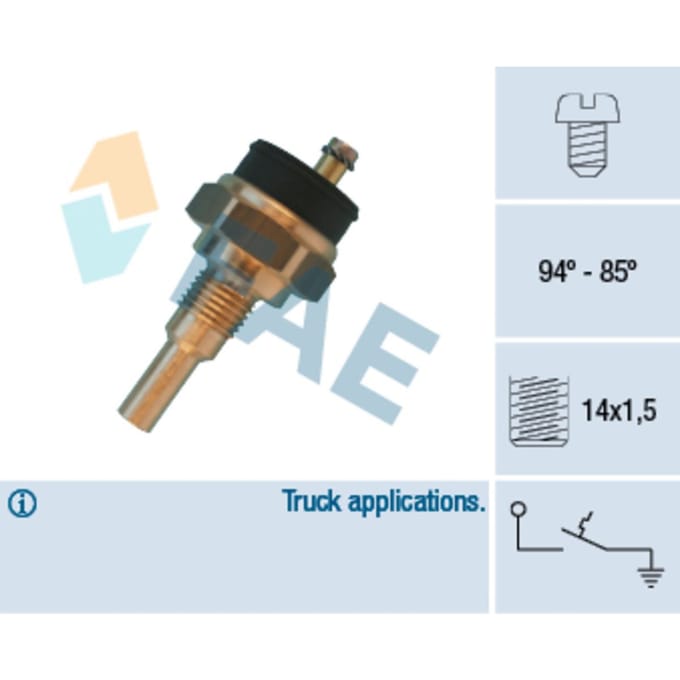Temperatuurschakelaar, radiateurventilator FAE 36640