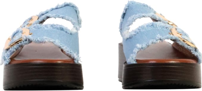 Sandalen met sleehak om aan te trekken