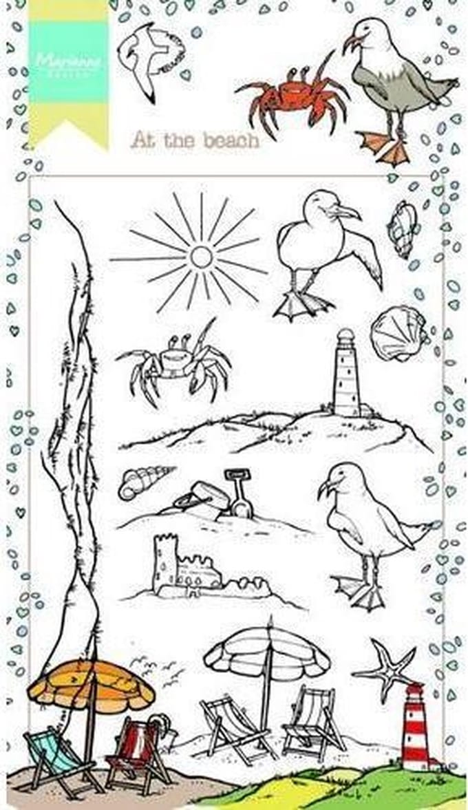 Marianne Design Stempel Hettys At the beach HT1622 10.5x18.5cm