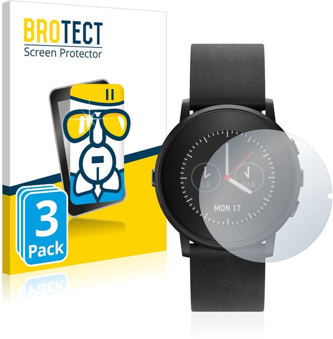 Screenprotector 3 Stuks voor Pebble Time Round Beschermglas transparant