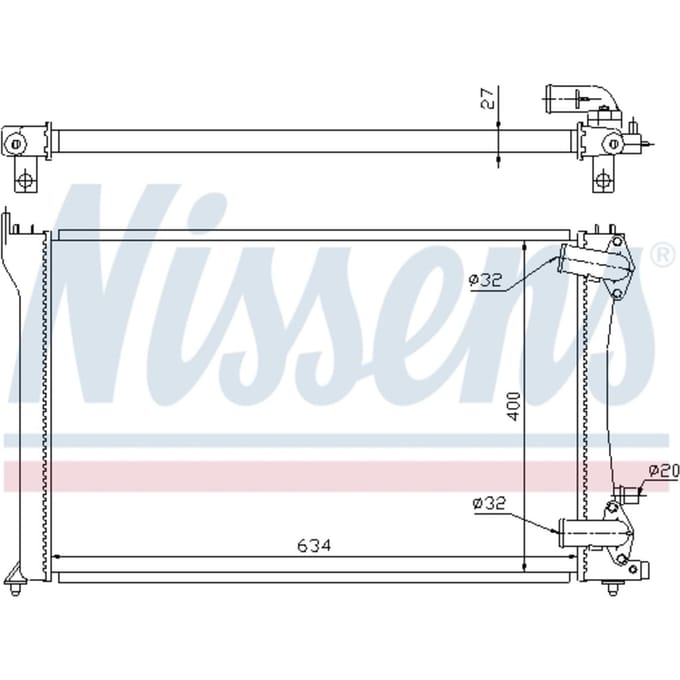 Radiator, motorkoeling NISSENS 63701