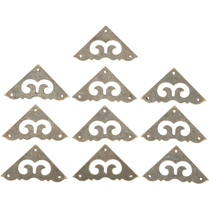 24 stuks Hoekbeschermer 3cm Chinese Stijl Retro Messing Elegantie Exquise Meubelrandbescherming gray