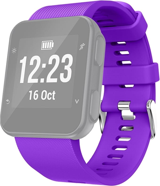 Siliconen bandje - geschikt voor Garmin Forerunner 30 / 35 - paars