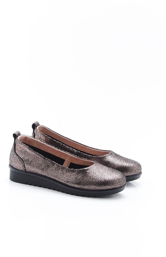 Damart - Ballerina's met sleehak - Dames - Bronskleur - 38