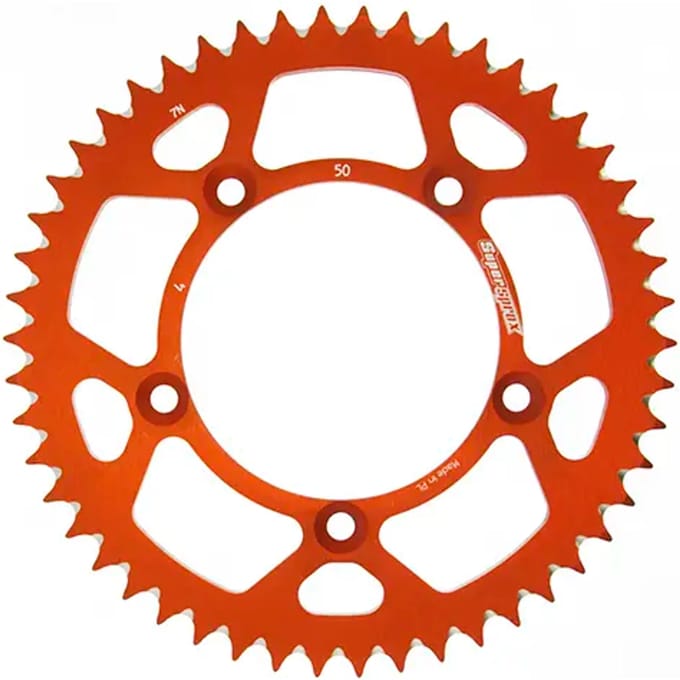 Aluminium motorfiets tandwieltje Supersprox RAL-4:50