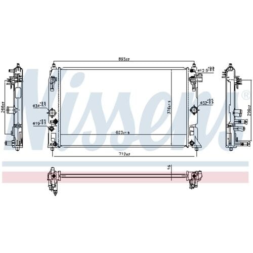 Radiator, motorkoeling NISSENS 606858