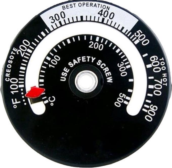 New Age Devi - Kachelpijp Thermometer - de ultieme Heet Meter voor uw Palletkachel en Openhaard!