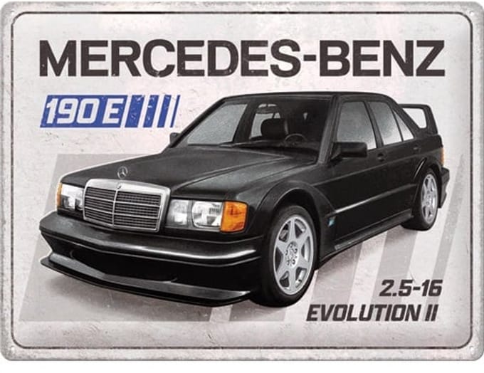 Wandbord Mercedes-Benz - 190 E 2.5-16 Evolution II