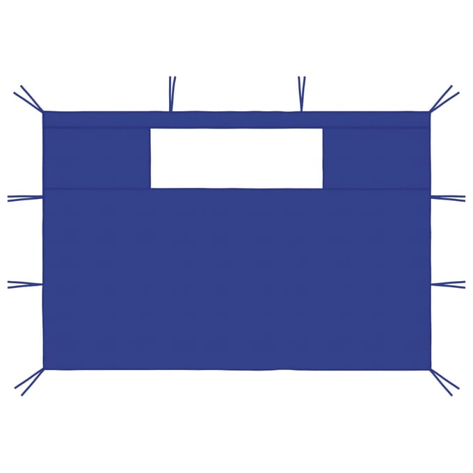 vidaXL - Prieelzijwanden - met - ramen - 2 - st - blauw