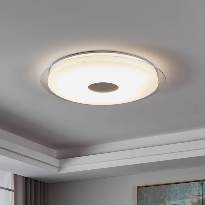 EGLO connect.z Lanciano-Z Smart Plafondlamp - Ø 77 cm - Wit/Grijs - Instelbaar wit licht - Dimbaar - Zigbee