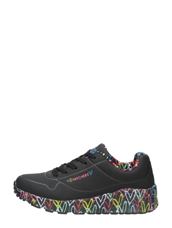 Skechers Uno Lite Meisjes Sneakers - Zwart/Multicolour