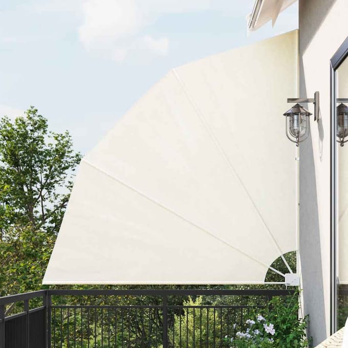 vidaXL - Balkonscherm - inklapbaar - 210x210 - cm - crème