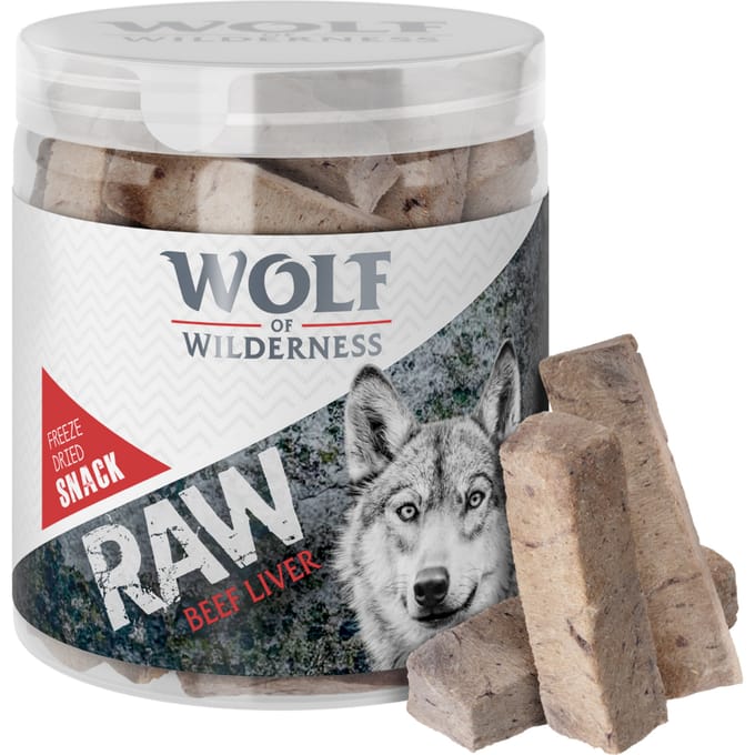90g Gevriesdroogde Runderlever Wolf of Wilderness Hondensnacks