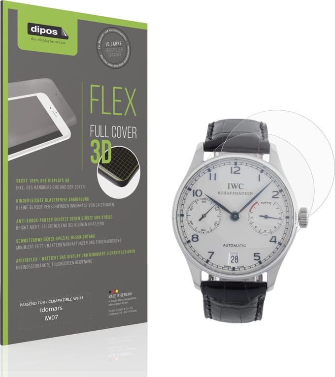 dipos FLEX – 2x Matte Screenprotector geschikt voor idomars iW07 | Volledige Schermbescherming | Case-Friendly