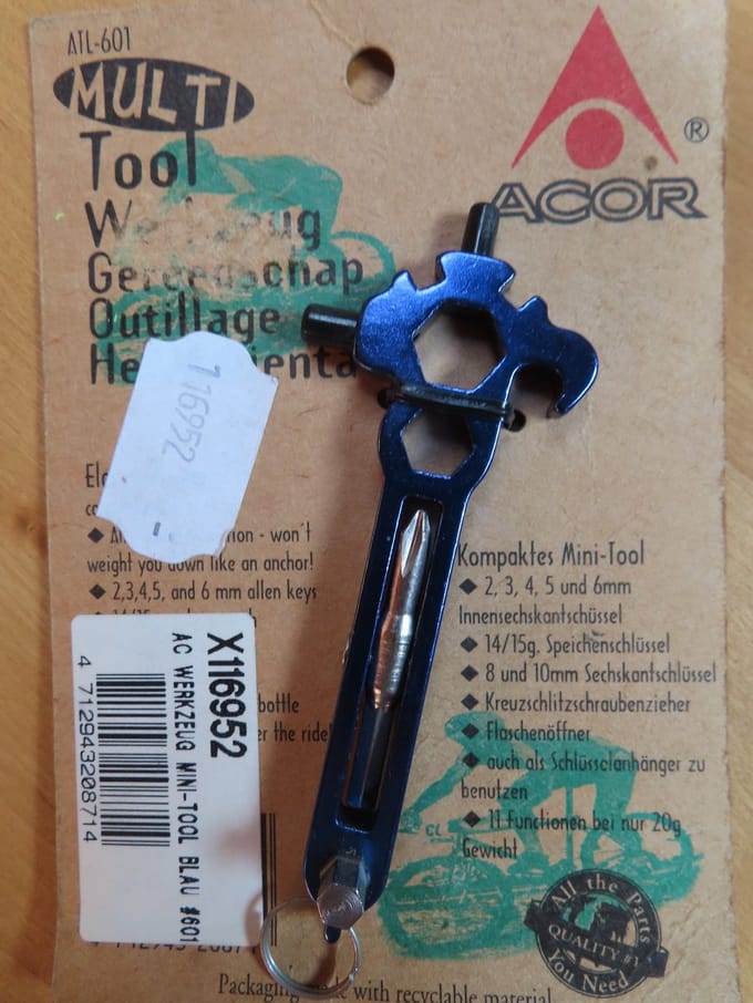 Acor Multi gereedschap, fietsgereedschap - 20g - Blauw