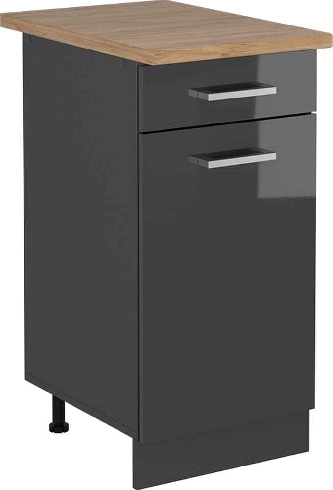 Vicco R-Line Keukenonderkast – 40 cm, WB Eik Antraciet Hoogglans