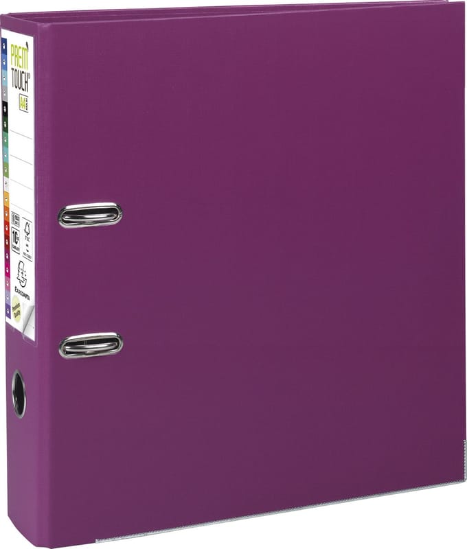 Exacompta 10x Prem'Touch® PP Ordner met hefboom - Rug 80mm - A4 maxi - Fuchsia - 53347E