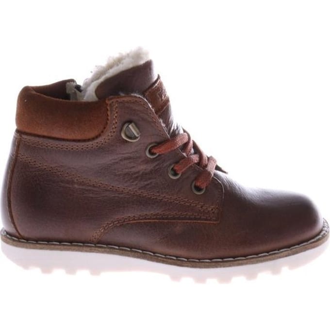 Pinocchio Jongens Veterboots Gevoerd - Bruin - Maat 20