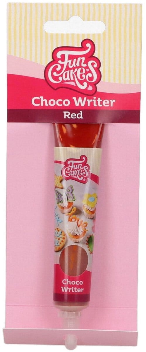 FunCakes Choco Writer - Rood - 25g - Food Pen voor Taartdecoratie