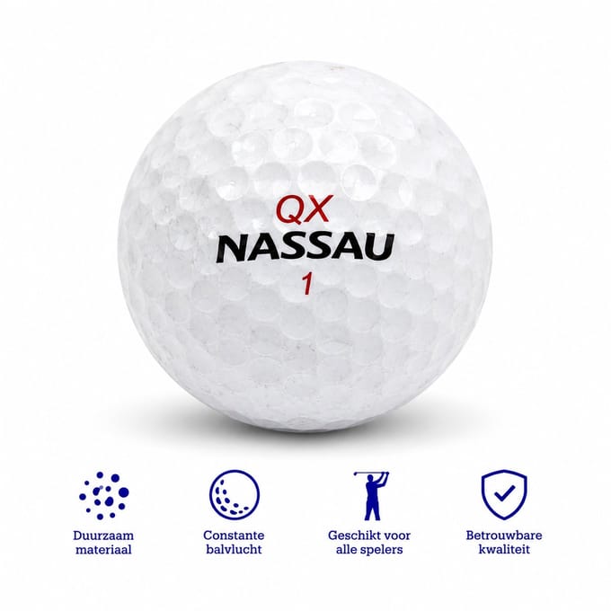 QX Soft Nassau Golfbal – Hoge Elasticiteit – 3 Stuks – Premium Kwaliteit