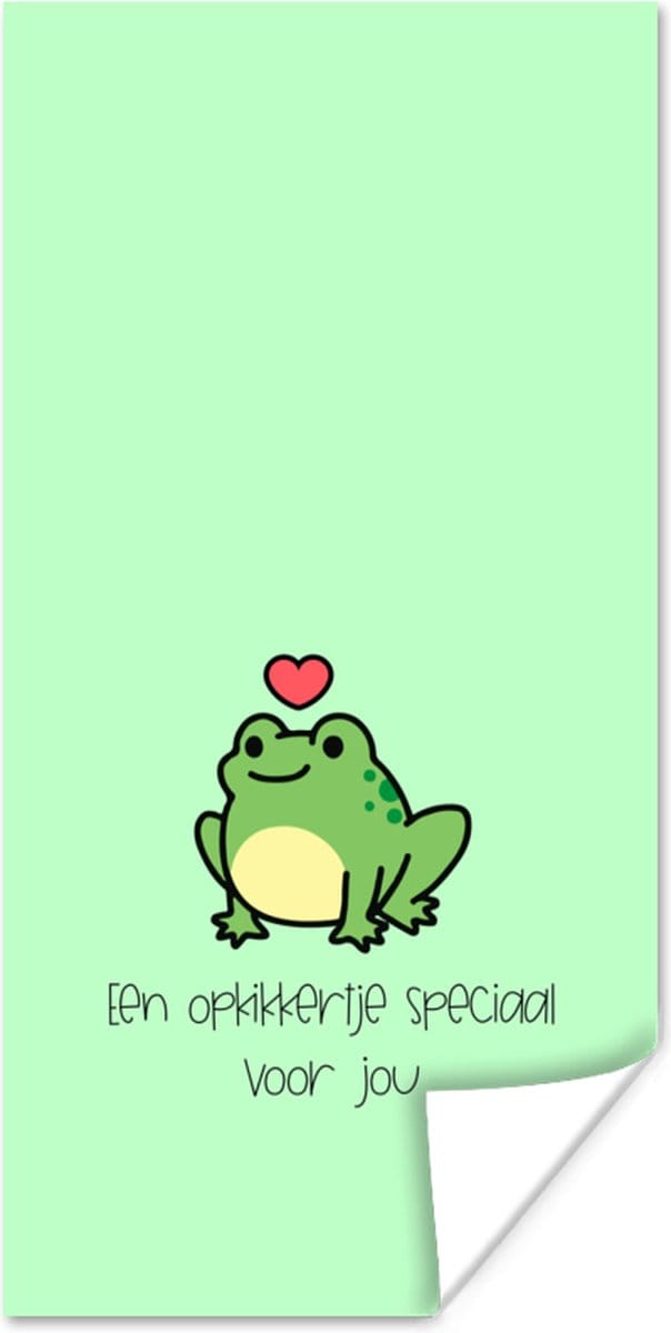 Poster Get well soon - Quotes - Kikker - Opkikker - 40x80 cm