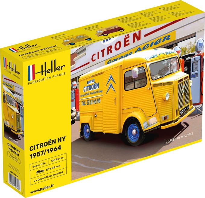 Heller Modelbouwpakket Auto - 80744 Citroen HY 57/64 Service Citroen Plastic - 1:24 - Modelbouw