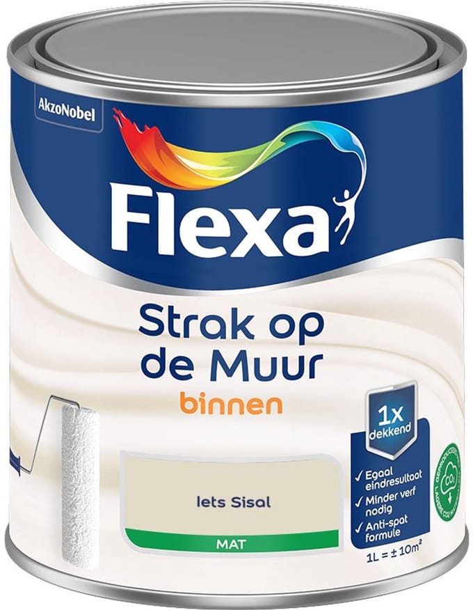Flexa - Strak Op De Muur Binnen Mat - Iets Sisal - Mengverf - 1 L