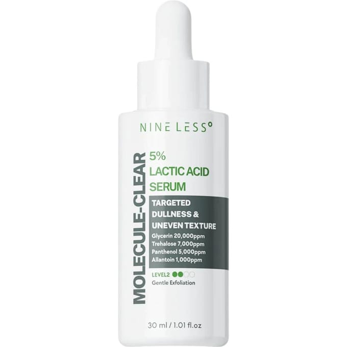 NINE LESS Sérum Acide Lactique Molecule-Clear 5% 30ml sérum légèrement exfoliant